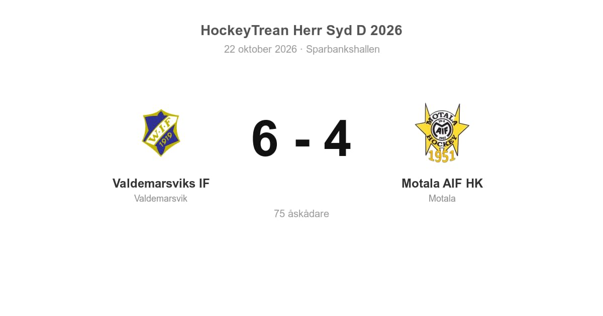 Motala AIF HK föll borta mot Valdemarsviks IF