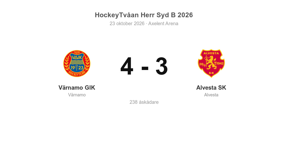 Alvesta SK föll borta mot Värnamo GIK