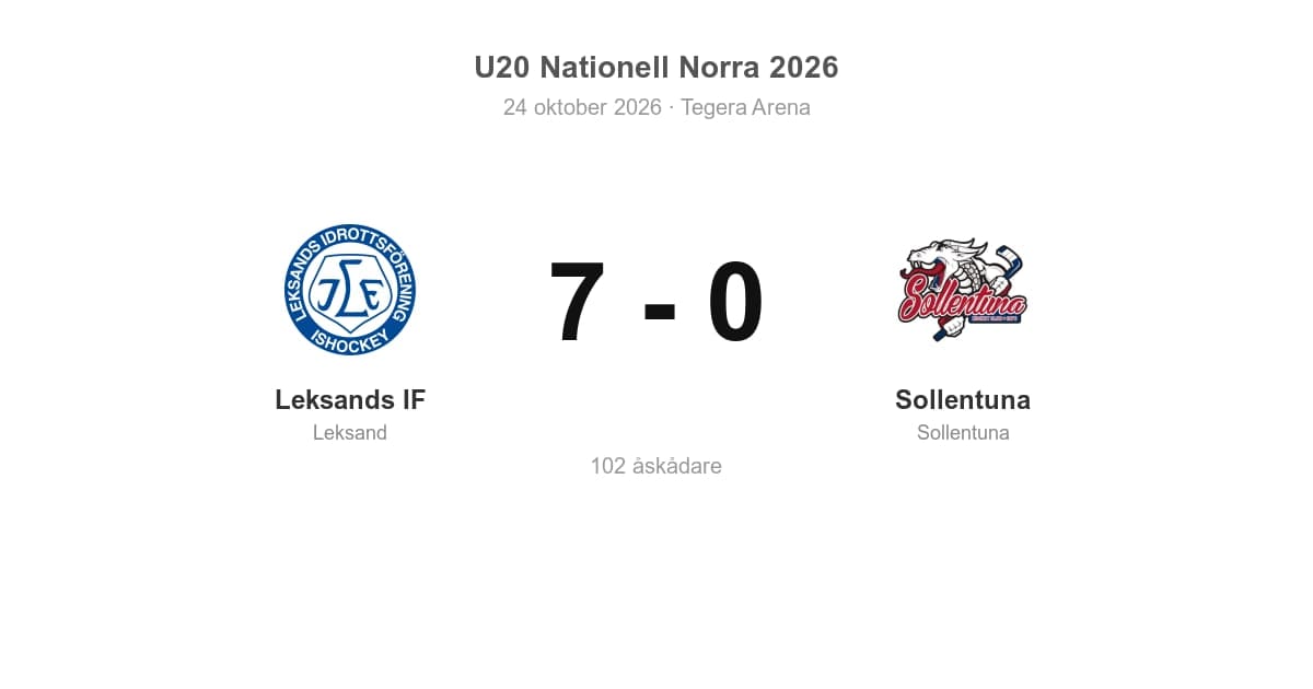 Leksands IF vann med 7–0 mot Sollentuna