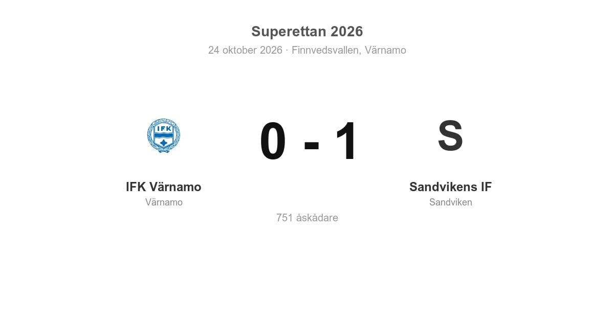 Sandvikens IF vann borta mot IFK Värnamo