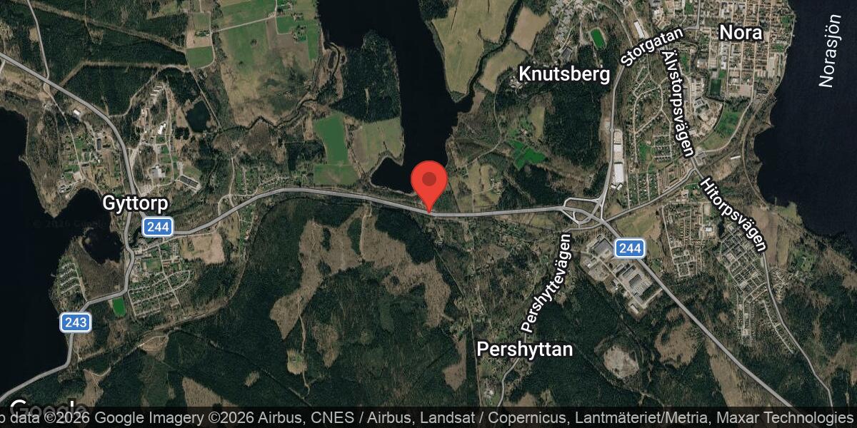 Beläggningsarbete påverkar trafiken på väg 244