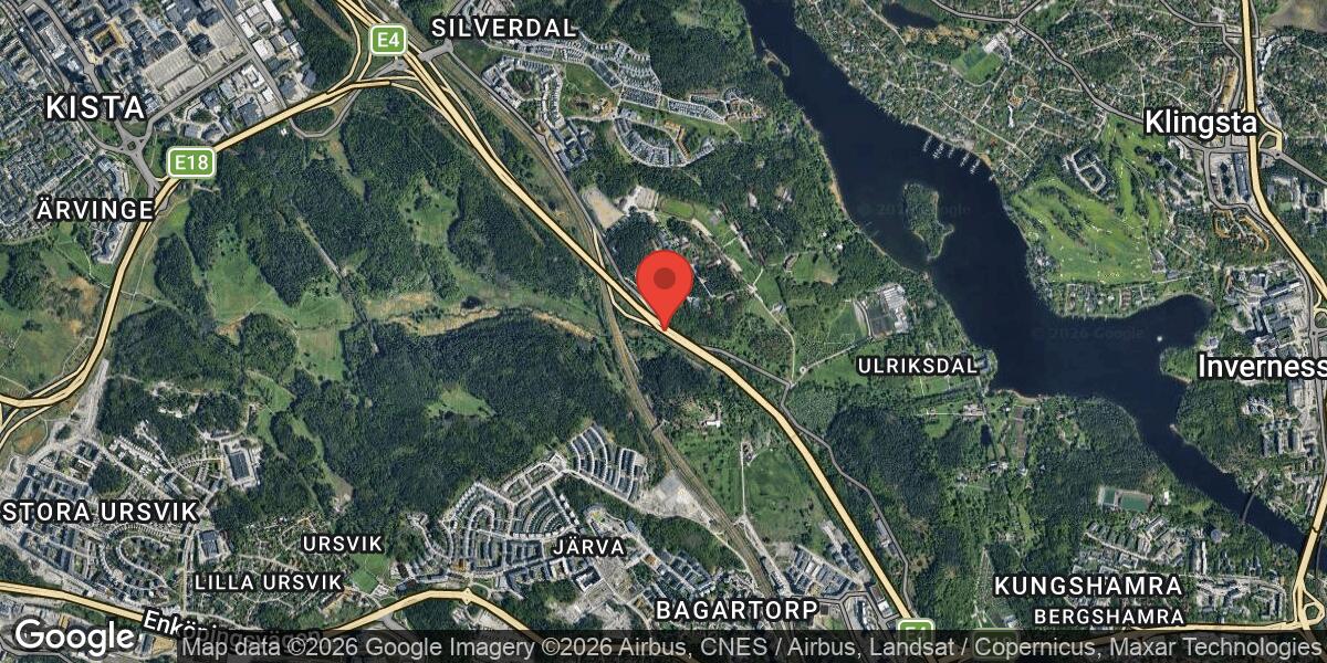Vägarbete på E4 vid Sörentorp i riktning mot Stockholm