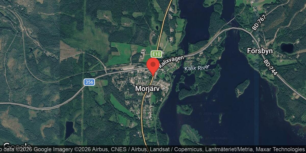 Vägarbete på E10 mellan Morjärv och Mölnviken