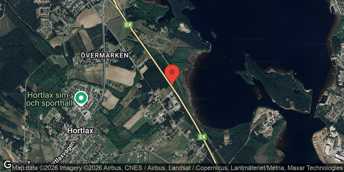 Singelolycka på E4 vid Trafikplats Hortlax avslutad