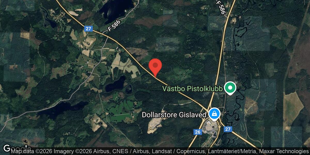 Påkörd älg orsakade stor påverkan på väg 27 norr om Gislaved