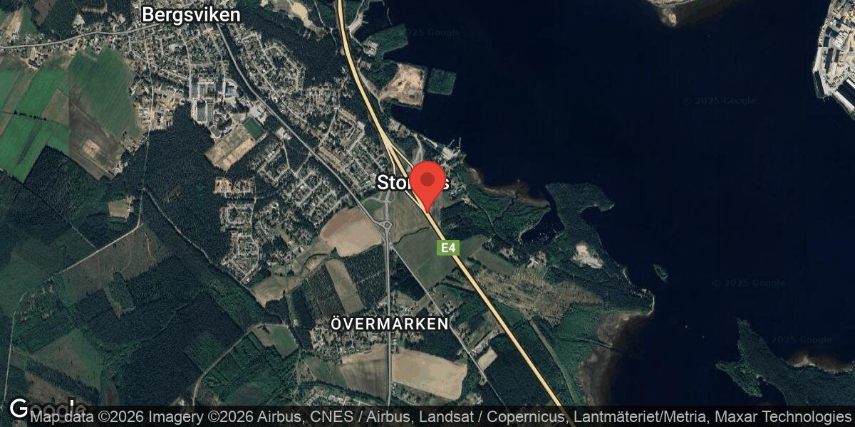 Singelolycka vid Trafikplats Hortlax påverkar E4-trafiken