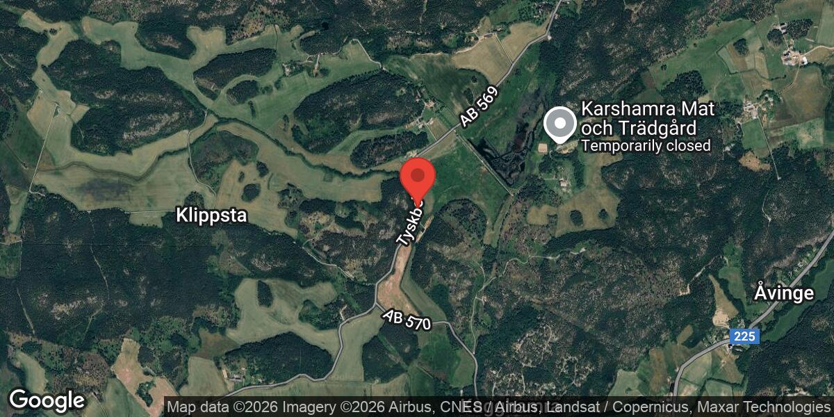 Singelolycka på väg 569 mellan Snäckstavik och Grödinge – händelsen avslutad