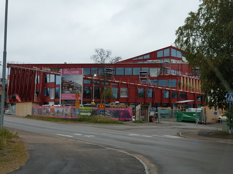 Bygget av Multiaktivitetshuset i Gällivare växer snabbt