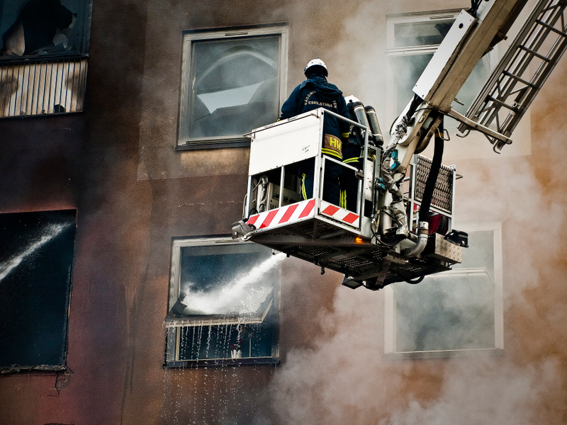 Mindre brand i byggnad i Hortlax – ingen misstanke om brott