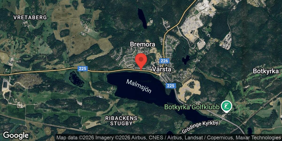 Olycka på väg 225 mellan Vårsta och Tysslinge – händelsen avslutad