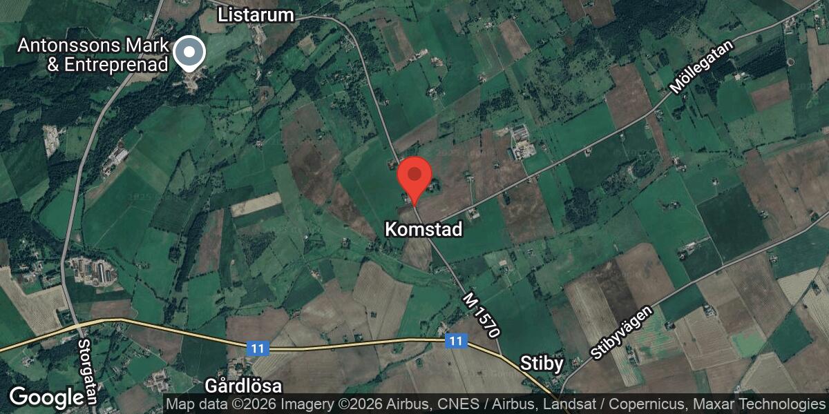 Singelolycka med lastbil stänger väg 1570 mellan Listarum och Lövkullen