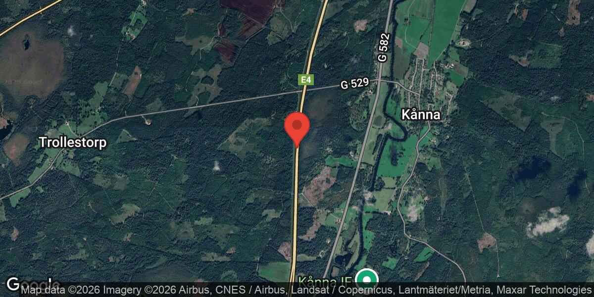 Vägarbete på E4 mellan Ljungby N och Hamneda påverkar trafiken