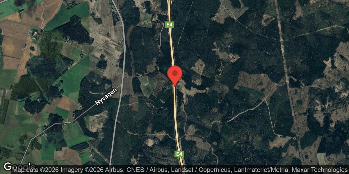 Singelolycka på E4 mellan Karby och Månkarbo – händelsen avslutad