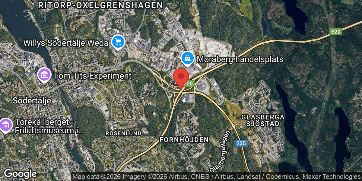 Olycka vid Moraberg på väg 225 i riktning mot Nynäshamn – händelsen avslutad