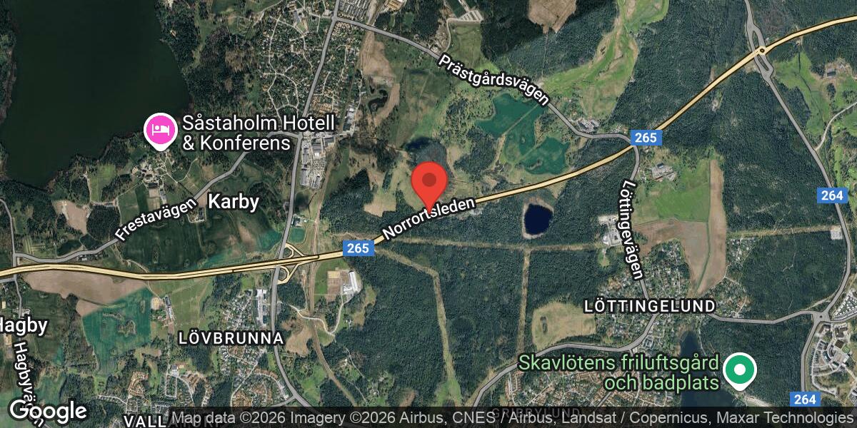 Vägarbete på Väg 265 påverkar trafiken mellan Täby Kyrkby och Löttingetunneln