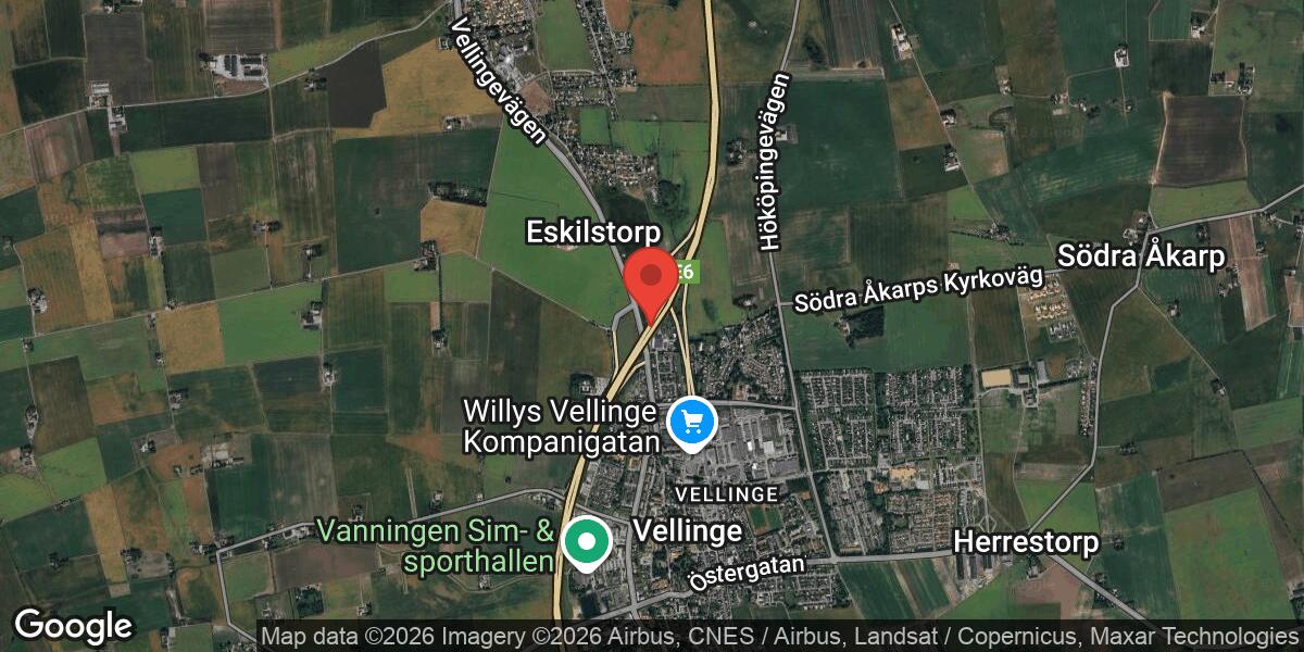 Fordonshaveri på E6 vid Vellinge – höger körfält avstängt