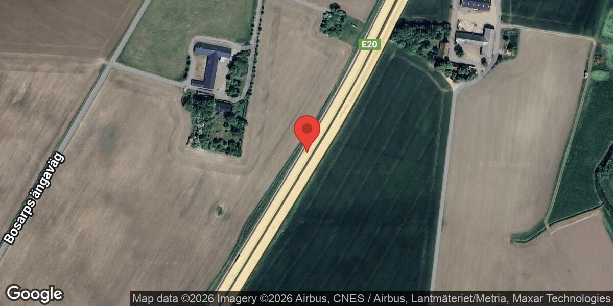 Singelolycka på E6 mellan Fleninge och Strövelstorp påverkar trafiken