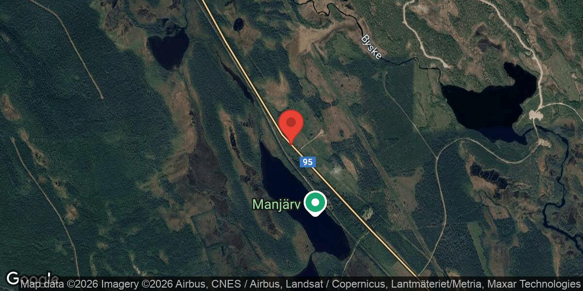 Bärgning av lastbil avslutad på väg 95 vid Abborträsk