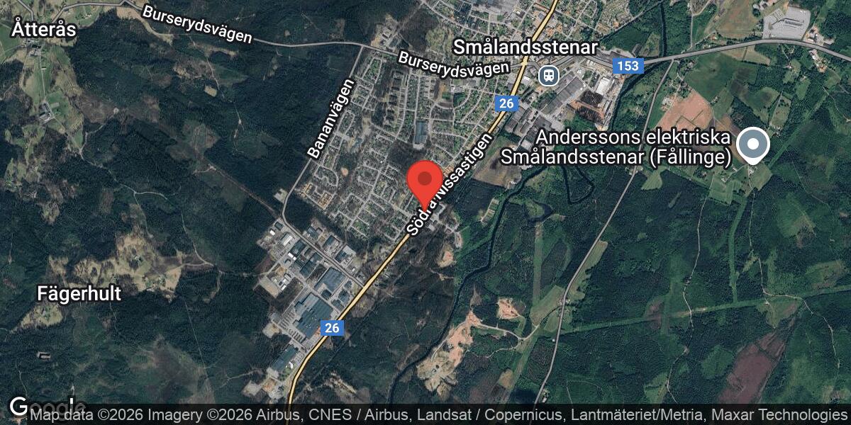 Singelolycka på Väg 26 vid Smålandsstenar – händelsen avslutad