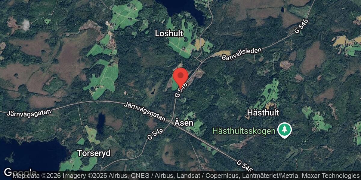 Trafikolycka på väg 546 mellan Åsen och Loshult avslutad