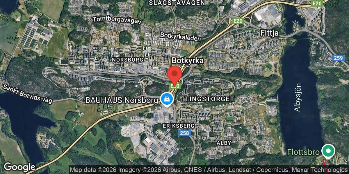 Vägarbete med stor påverkan på E4 vid Trafikplats Hallunda mot Södertälje