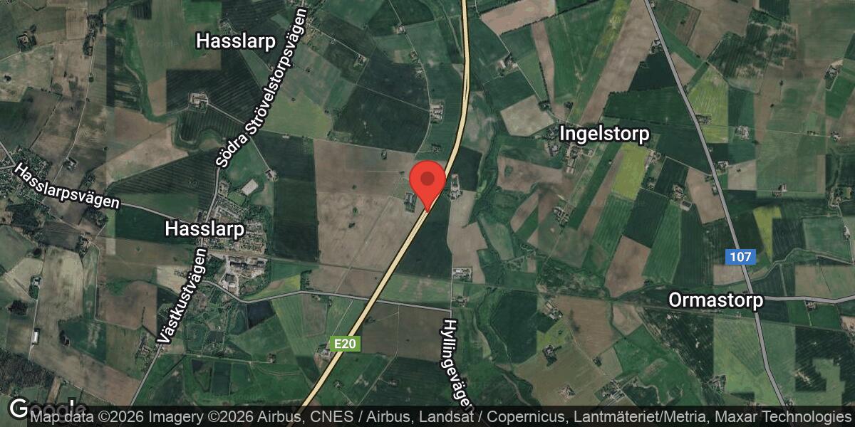 Föremål på vägen orsakade stor påverkan på E6 mellan Fleninge och Strövelstorp