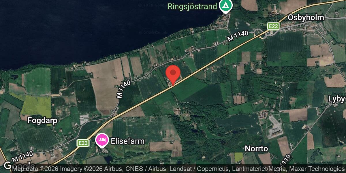 Trafikolycka med flera fordon på E22 mellan Fogdarp och Osbyholm