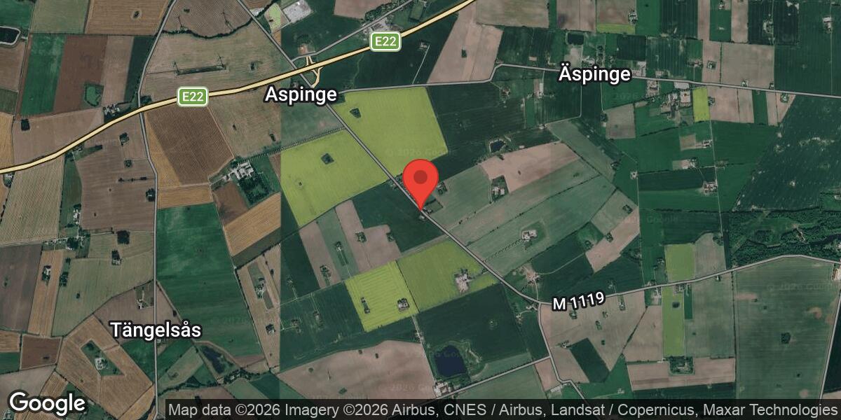 Singelolycka på väg 1119 mellan Äspinge och Tängelsås med stor påverkan