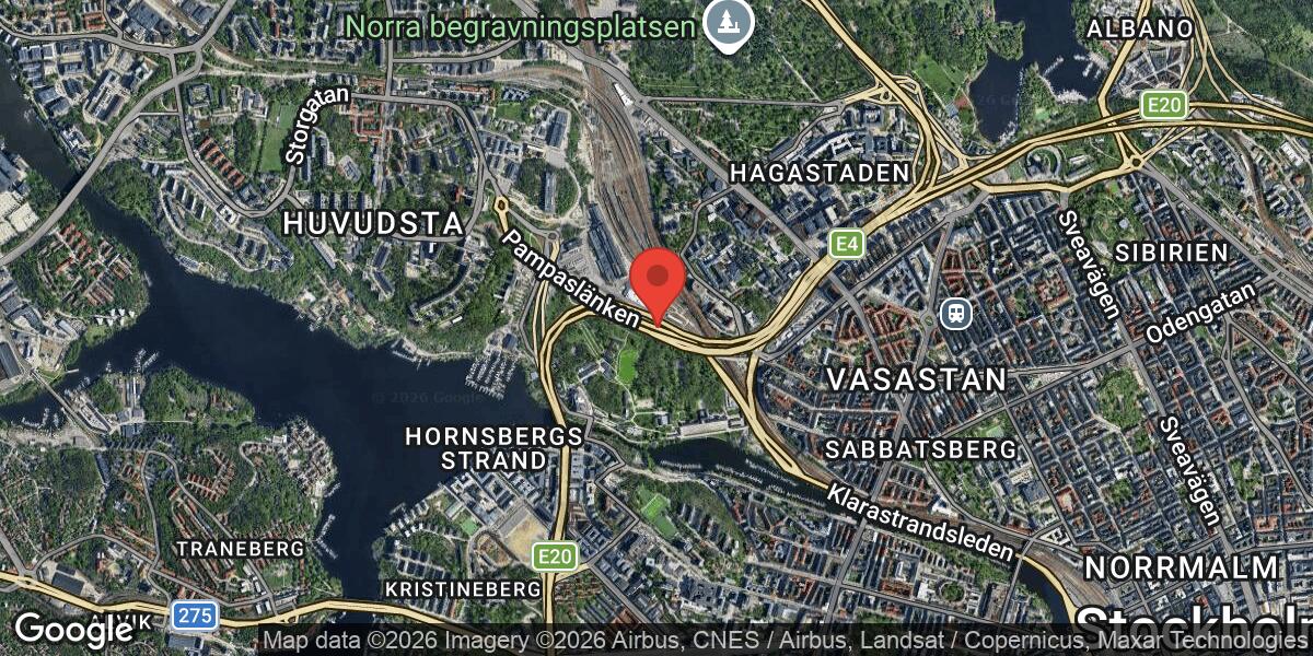 Stora trafikstörningar på Pampaslänken och Klarastrandsleden i Stockholm