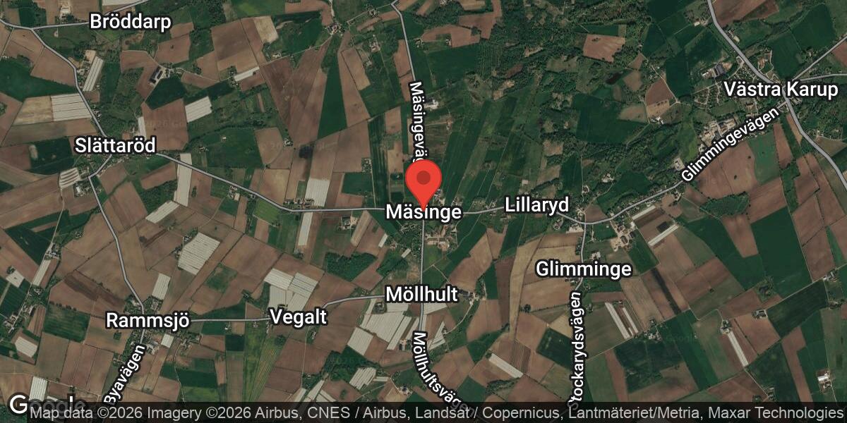 Olycka med tungt fordon på väg 1742 mellan Mäsinge och Påarp