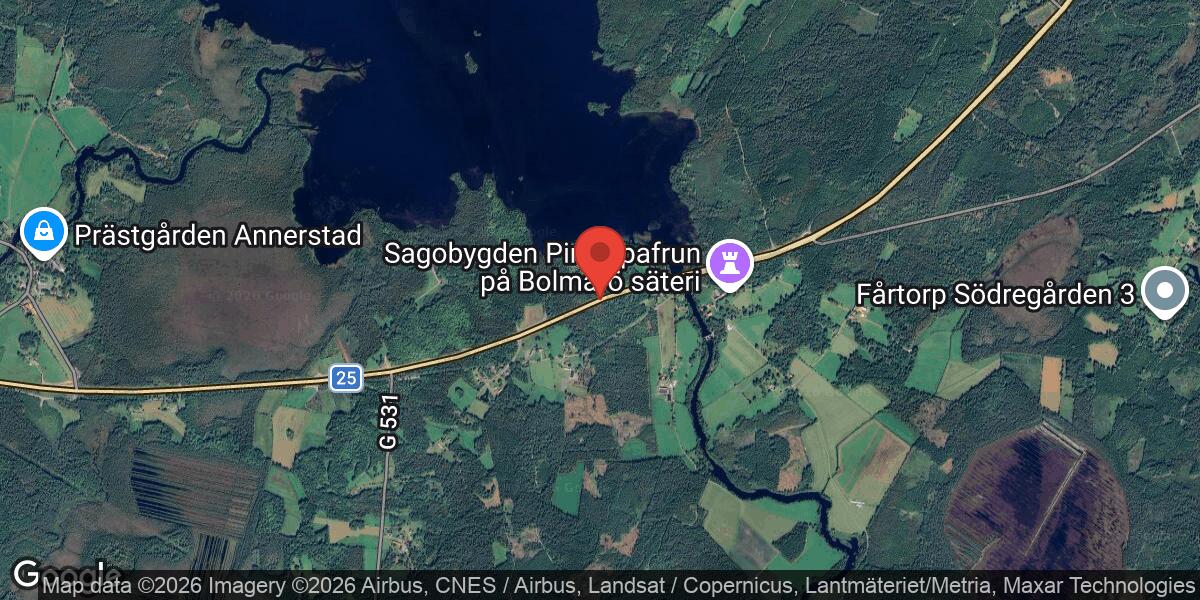 Singelolycka på väg 25 vid Jungfrugård påverkar trafiken mot Nybro