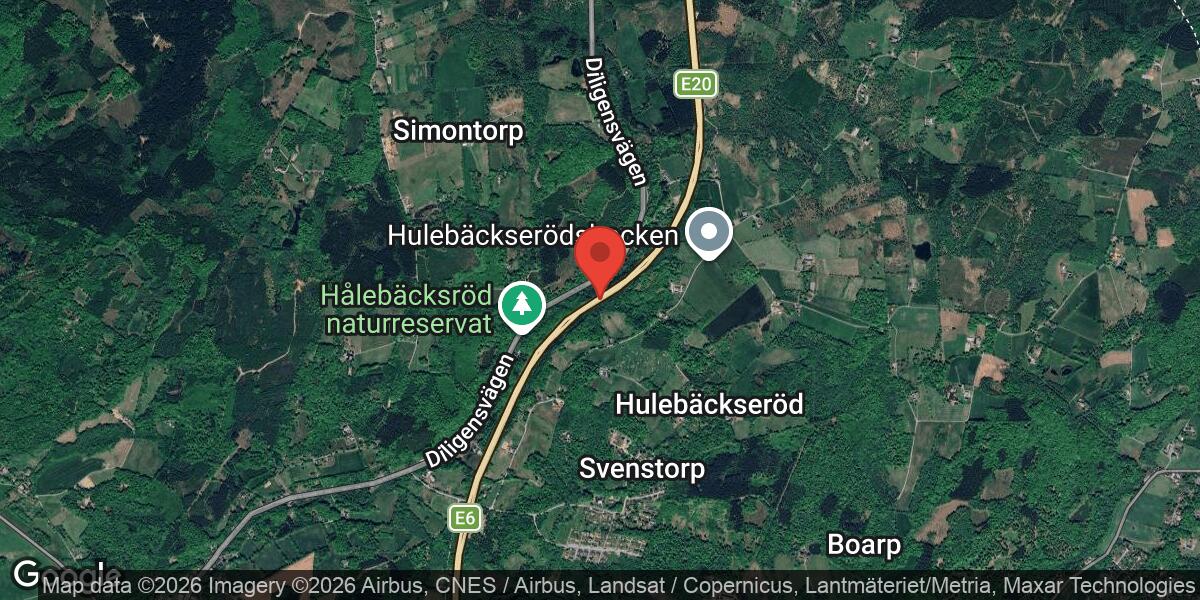 Singelolycka på E6 mellan trafikplats Hjärnarp och Hallandsås påverkar trafiken