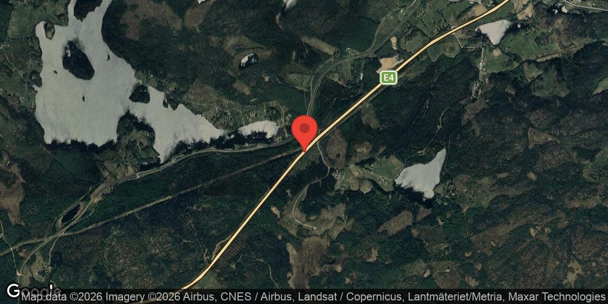 Singelolycka på E4 mellan Högsnäs och Antjärn orsakar stor påverkan