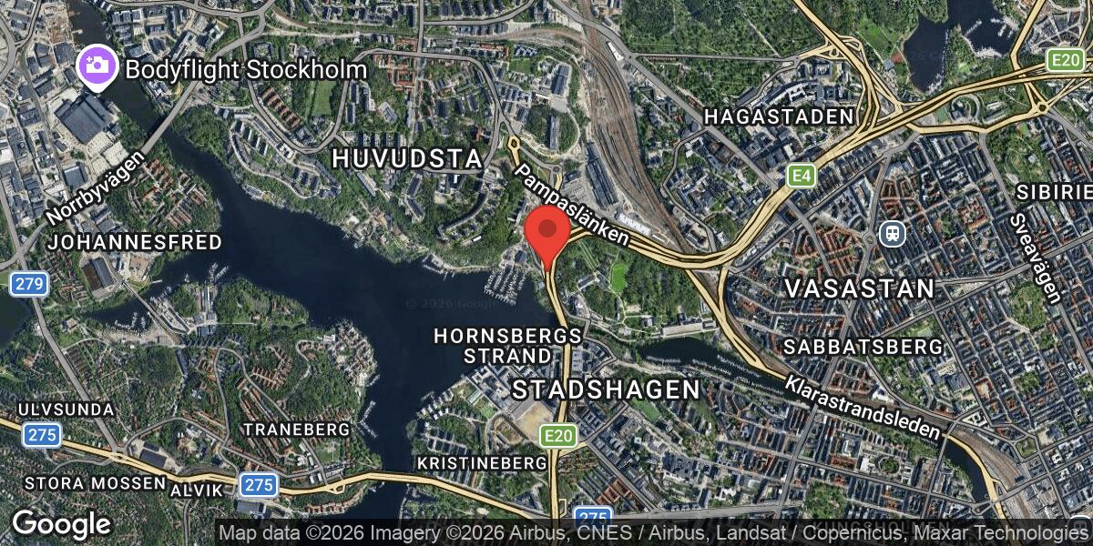 Fordonshaveri på E4 vid Trafikplats Tomteboda i riktning mot Södertälje