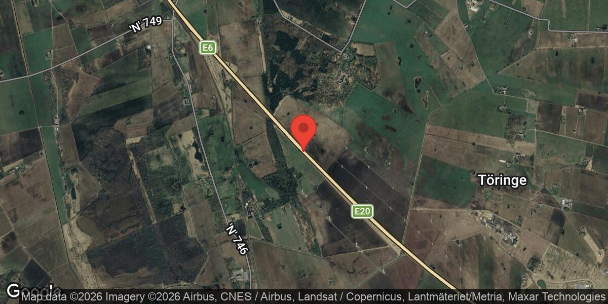 Flera fordon inblandade i trafikolycka på E6 mellan Morup och Falkenberg