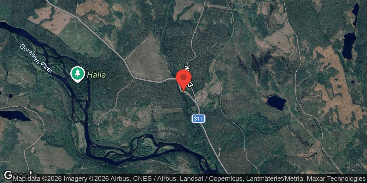 Personbil körde in i broräcke på väg 311 mellan Horrmundsvalla och Fulunäs