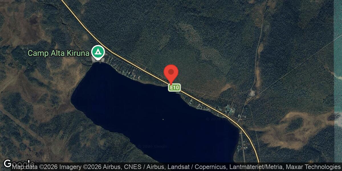 Trafikolycka med två personbilar på E10 vid Alttajärvi