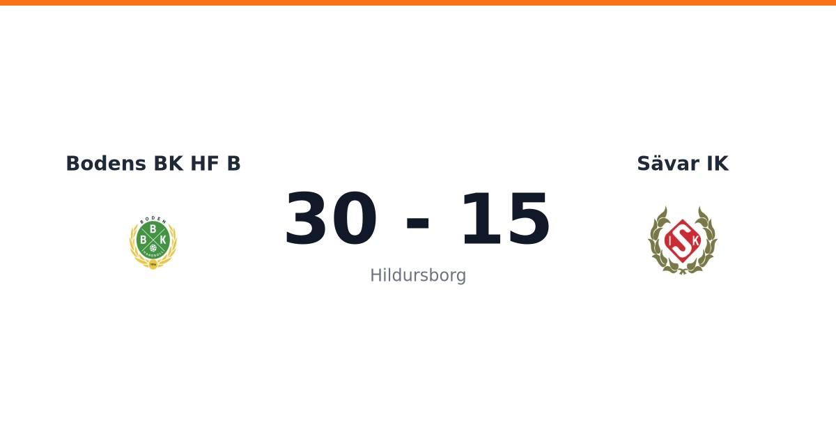 Bodens BK HF B dominerar Sävar IK i Hildursborg