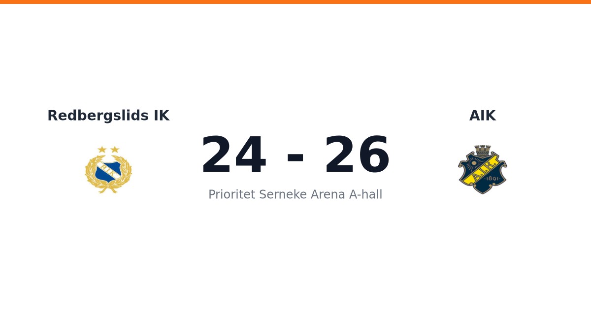 Redbergslids IK Handboll Prioritet Serneke Arena