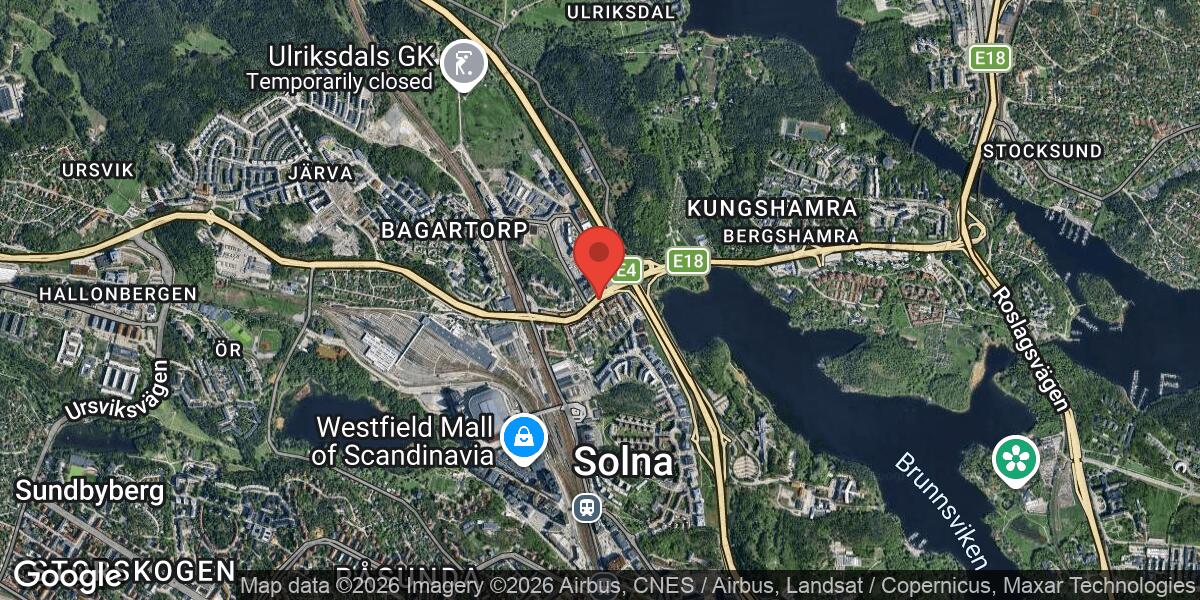 Olycka på väg 830 vid Järva Krog påverkar trafiken