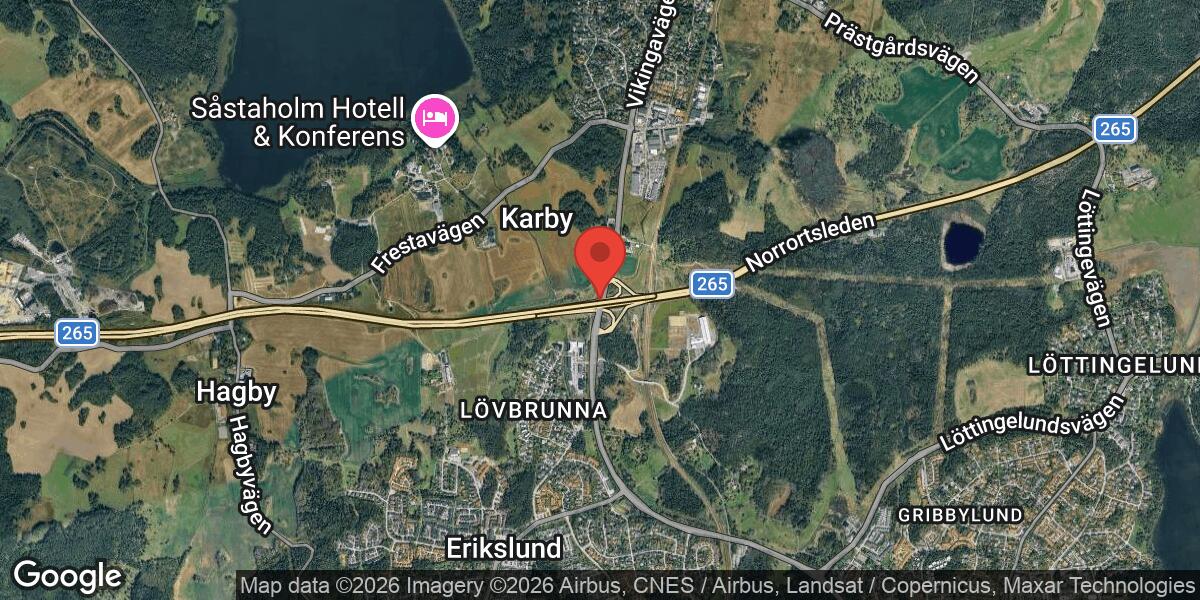 Olycka vid Bergtorpsvägen och Trafikplats Täby Kyrkby med stor påverkan