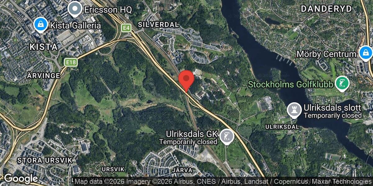 Belysningsarbete på E4 vid Trafikplats Järva Krog påverkar trafiken