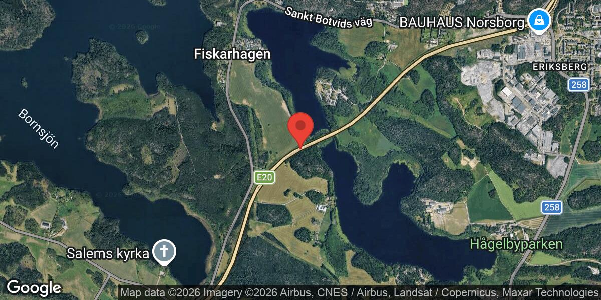 Fordonshaveri på E4 vid Sjön Aspen i riktning mot Stockholm