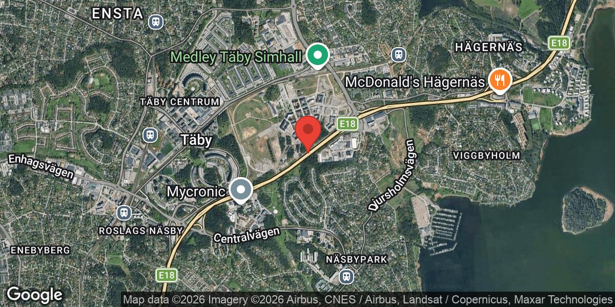 Olycka med tungt fordon på E18 vid Trafikplats Viggbyholm