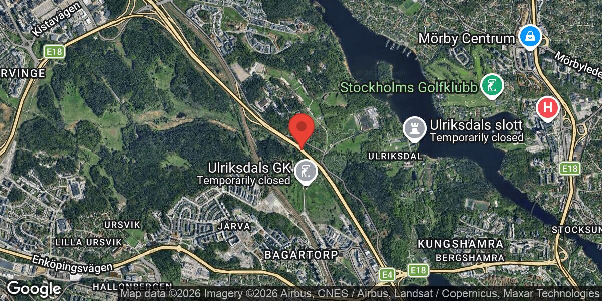 Belysningsarbete på E4 vid Trafikplats Järva Krog med stor påverkan