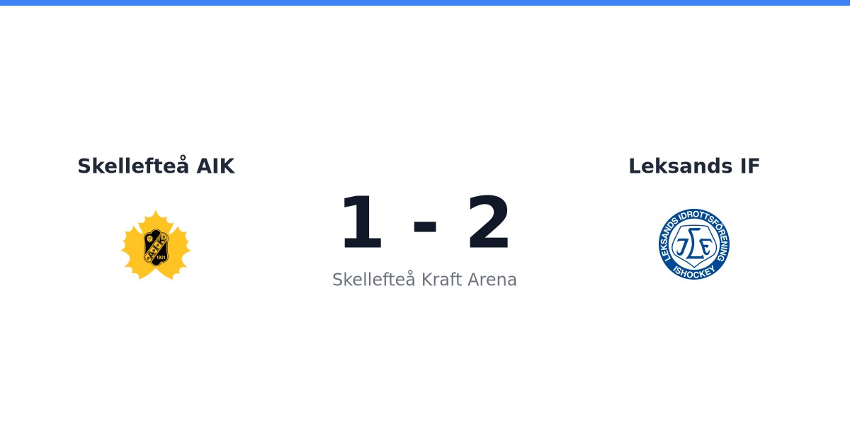 Vinst för Leksand borta mot Skellefteå AIK