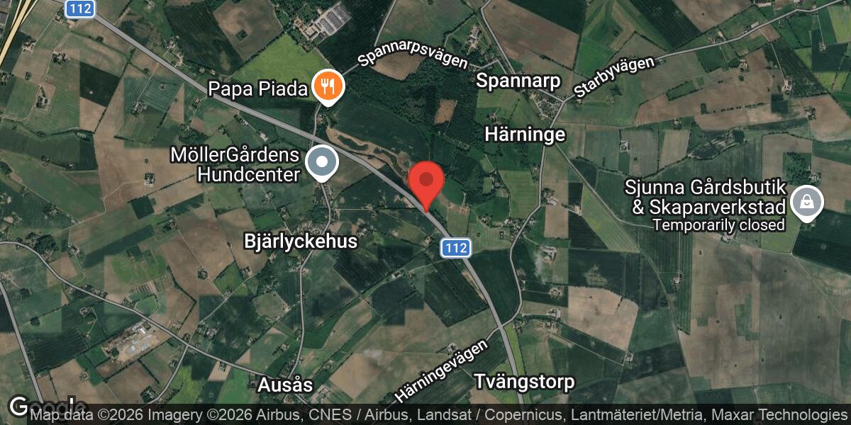 Singelolycka på Väg 112 vid Brockstorp orsakar stor påverkan