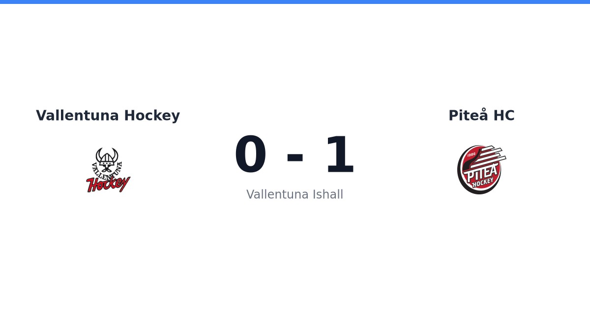 Seger för Piteå HC borta mot Vallentuna Hockey