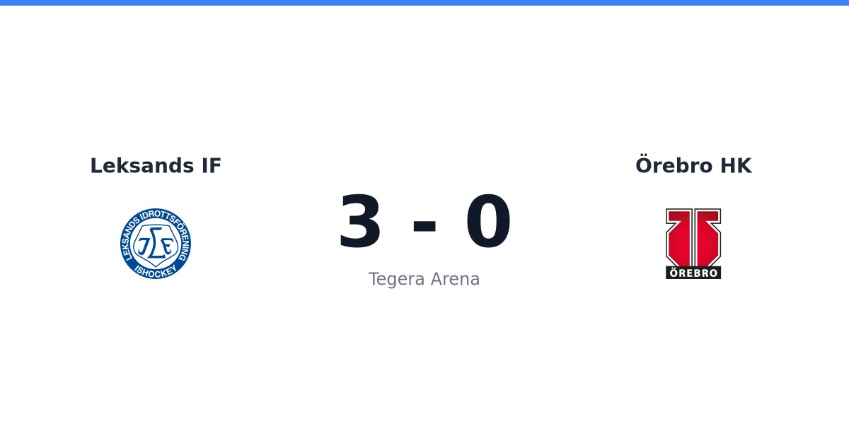 Vinst för Leksands IF hemma mot Örebro HK