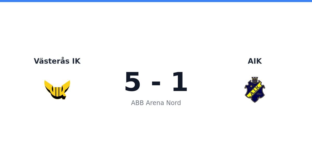 Tung förlust för AIK borta mot Västerås IK